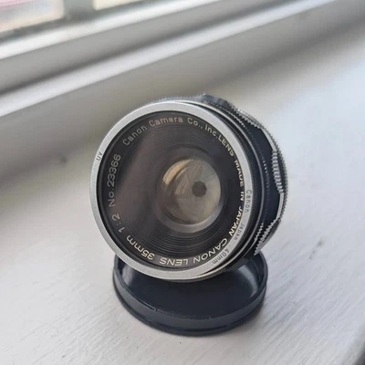 CLA'd 佳能 35 毫米 f2 广角镜头 LTM 徕卡螺丝安装【完好带盖和滤镜】 — 第 1/4 张图片