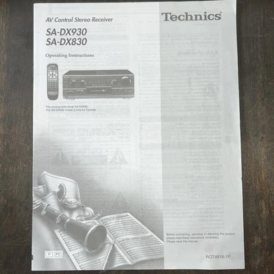 Technics SA-DX930 SA-DX830 Receptor Manual de Instrucciones del Propietario *Original* Foto 1 de 4