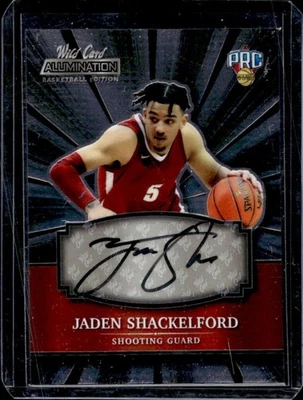2022-23 Wild Card Matte Jaden Shackelford Auto Black Silver Foil #MB-A USA - Image 1 of 2