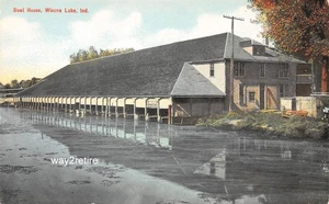 Postkarte TnT Winona Lake Bootshaus Indiana - Bild 1 von 2