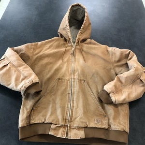 Abrigo de Trabajo Vintage Berne Chore Chaqueta con Capucha Pato Lona Forrado Sherpa XL - Imagen 1 de 24