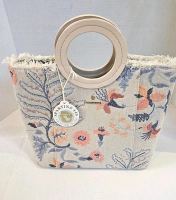 Spartina 449 Resort Tote Bellinger Floral Branch with Embroidery NWT - Image 1 of 4
