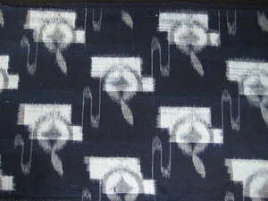 ANTIKER JAPANISCHER HANDGEWEBTER KASURI IKAT INDIGO BAUMWOLLE BORO STOFF - Bild 1 von 13