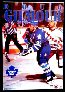 Mini póster de Doug Gilmour Starline NHL 3,25" x 5 muestra 1993, hojas de arce - Imagen 1 de 2