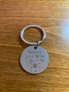 There's a Little Witch Themed Keyring / Pendant  - NEW - Pagan / Wiccan - Picture 1 of 1