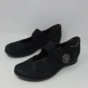 Mephisto Mary Jane Black Flats with Cushioned Footbed Women's Size 9 - Picture 1 of 7