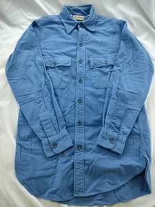 De colección L.L. Camisa Bean Gamois Clothing Manga Larga Botón Talla 14 1/2 Azul Sólido - Imagen 1 de 7