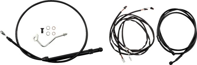 Kit de línea de freno/cable Burly para Gorilla Bars 13" negro #B30-1314 Harley Davidson Foto 1 de 1