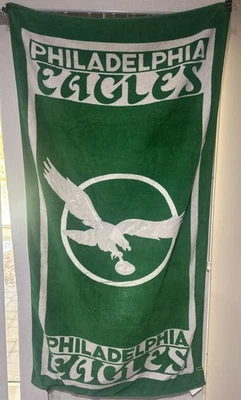Vintage Philadelphia Eagles kelly green towel 52”X27” made by Terrimondo Inc. - Image 1 of 4