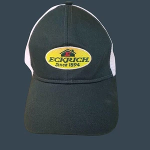 Gorra de camionero con logotipo Eckrich verde y blanca ajustable de malla trasera - Imagen 1 de 7
