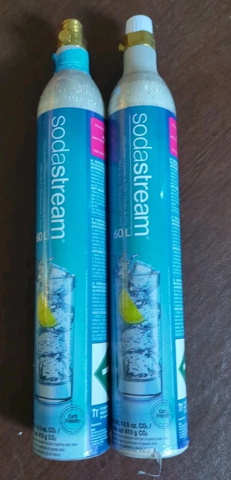 SodaStream 2 EMPTY BOTTLES ONLY 14.5 oz. can, Makes 60L.  Soda Stream - Image 1 of 1