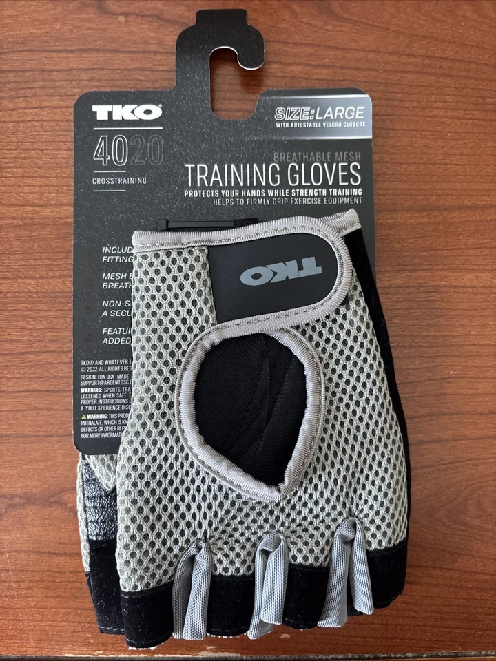 Guantes de Entrenamiento de Malla Transpirable TKO LG Gris con Cierre Ajustable/NUEVOS/¡ENVÍO RÁPIDO! Foto 1 de 2