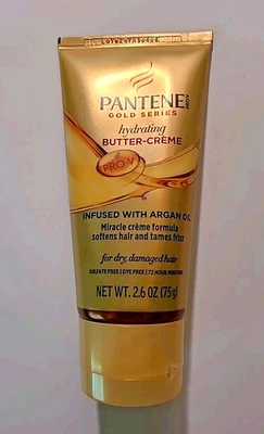 Creme hidratante de manteiga Pantene Gold Series com óleo de argan 2,6 oz - Imagem 1 de 4