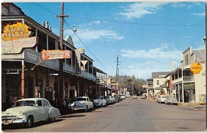JAMESTOWN, CA Gold Rush Town Tuolumne County Street Scene Vintage Postcard 1950s - Picture 1 of 2