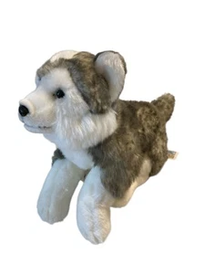 Animal Alley 10 Zoll Plüsch Wolf Sibirischer Husky Hund grau weiß Toys R Us realistisch - Bild 1 von 12
