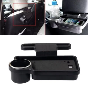 Auto Seat Rear Back Cup Holder Tray Table Food Table Desk Stand Mount Universal - Picture 1 of 9