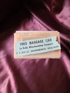 LA BELLE WOODWORKING CO 1905 COMBINATION CAR & BAGGAGE CAR - Picture 1 of 7