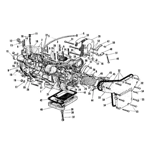 KAWASAKI W1 W2 W3 650 1965-1975 Kit viti CROCE inox n°1 motore  - Изображение 1 из 1