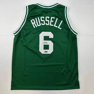 Facsimile Autographed Bill Russell Boston Green Reprint Auto Jersey Men's XL - Picture 1 of 4