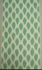 11 Yard HAND MADE UZBEK Natural SILK IKAT ADRAS FABRIC # 6355 - Picture 1 of 2