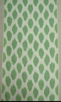 TELA DE SEDA IKAT ADRAS UZBEK natural hecha a mano de 11 yardas # 6355 Foto 1 de 2