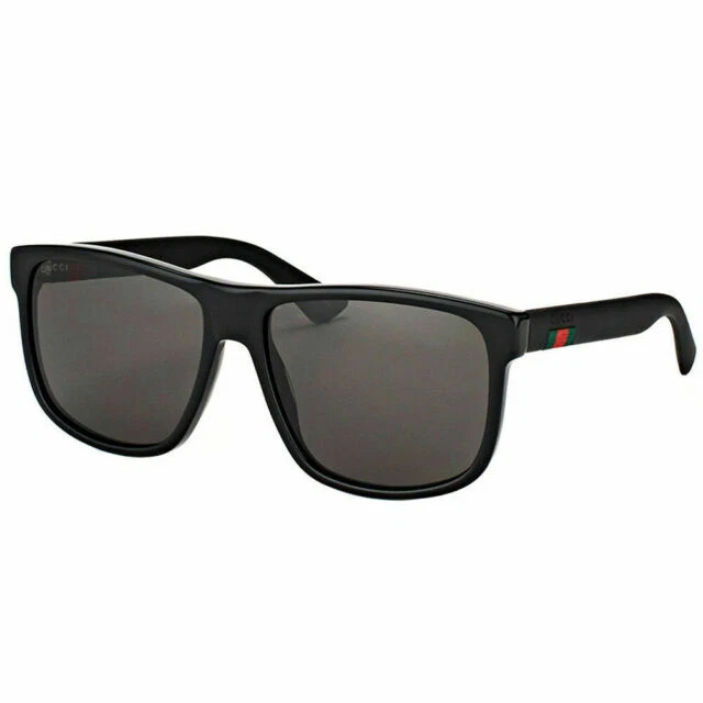 Gucci GG0010S Fashion Sunglasses 58mm - Black/Grey