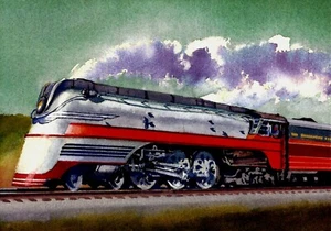 20th. CENTURY TRAINS, THE HIAWATHA, 20 CENTS STAMPED POSTAL CARD - Picture 1 of 2