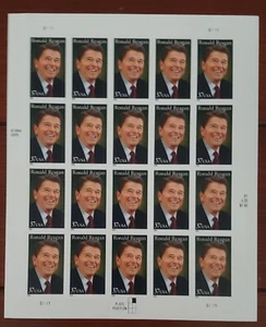 Ronald Reagan Briefmarkenbogen - Bild 1 von 2