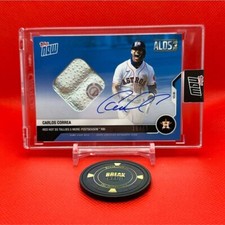 2020 TOPPS NOW Carlos Correa Astros ALDS Base Relic Auto Blue Parallel #19/49