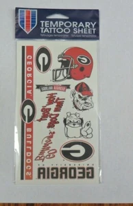 GEORGIA BULLDOGS TEMPORARY TATTOOS FREE SHIPPING - Picture 1 of 2