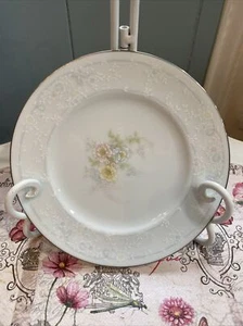 Noritake Ireland 2963 ANTICIPAZIONE Piatto Pane e Burro Rosa Blu Fiore 6 1/4" - Foto 1 di 4