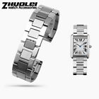 16 17.5 20 23mm Stainless Steel Watchband Strap for TANK Solo Silver 316L Wrist