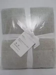 Pottery Barn Belgian Flax Linen Waffle Euro Shams, Set of 3 Flax Color NWT - Picture 1 of 5