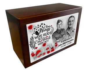 Urna de madera personalizada para cenizas cremadas funerarias, cenizas humanas o mascotas. - Imagen 1 de 21