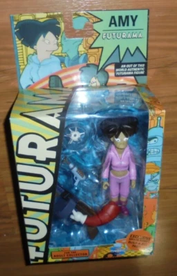 Boneco de ação Futurama Build a Bot AMY na caixa Toynami 2009 - Imagem 1 de 4