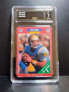 Troy Aikman 1989 Pro Set Rookie RC Card #490 Dallas Cowboys