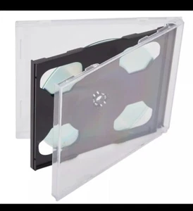 50 x Doppel CD Jewel Case mit schwarzem Fach leer Ersatzdeckel - Bild 1 von 7