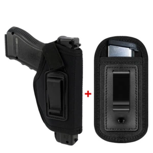 Tactical IWB OWB Universal Gun Holster Concealed Carry Waist Belt Pistol Pouch - Picture 1 of 12