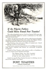 1922 Post Toasties: If the Pilgram Fathers Could Have Found Vintage Print Ad - Picture 1 of 1