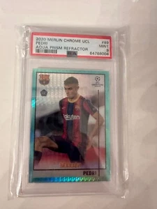 2020-21 Topps Merlin Chrom UCL #89 Pedri Aqua Rookie Prizm - Zdjęcie 1 z 4