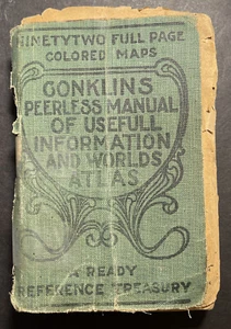 Conklins Peerless Manual of Useful Information and Worlds Atlas 92 MAPS 1902 - Picture 1 of 15
