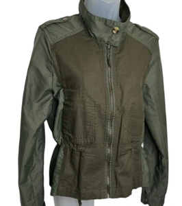 Chaqueta corta Lucky Brand para mujer trinchera ligera verde oliva mediana cremallera completa - Imagen 1 de 12