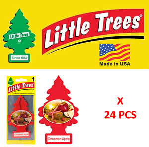 10338  Cinnamon apple Freshener Little Trees MADE IN USA U1P-10338 Pack of 24