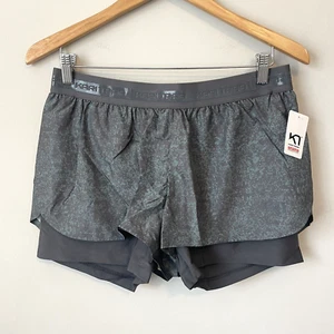 Kari Traa Tone Shorts Damen Gr. Large L sportlich Laufen 2 in 1 grün grau neu - Bild 1 von 10