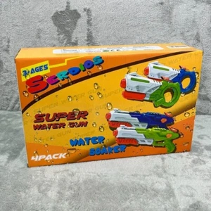 Serdios 4Pack Super Water Blaster Squirt Guns Long Range High Capacity Soaker - Picture 1 of 4