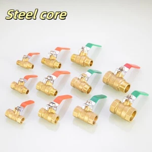 Brass Ball Valve BSP 1/4" 3/8" 1/2" 3/4" Female/ Male Thread Long Lever Handle - Picture 1 of 16