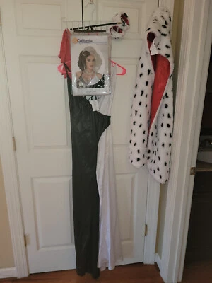 Women California Costumes Sexy Cruella De Vil  Wig Costume Size XS 4/6 - Image 1 of 4
