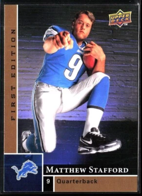 2009 Upper Deck First Edition Football Matthew Stafford Rookie #180. - Image 1 of 2