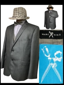 ATEMBERAUBENDER Marc Ecko Neu ohne Etikett Herren 46R anthrazitgrau Frühling Blazer Sport Mantel 382478 - Bild 1 von 10