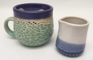 Taza de café y crema Unurth Studio Pottery Horizon Caribbean Anthropologie - Imagen 1 de 5